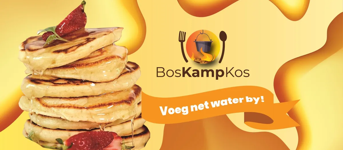 BosKampKos camping food - just add water pancake and flapjack mixes for the campfire