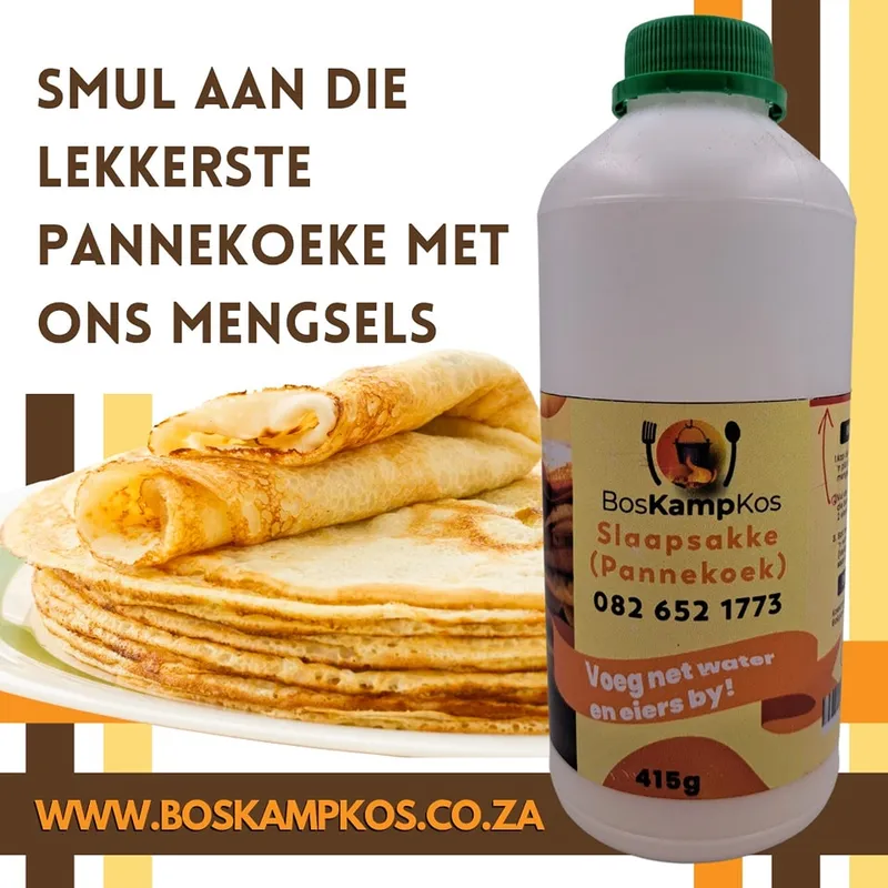 BosKampKos Slaapsakke pannekoek mengsel in a bottle - just add water camping pancakes