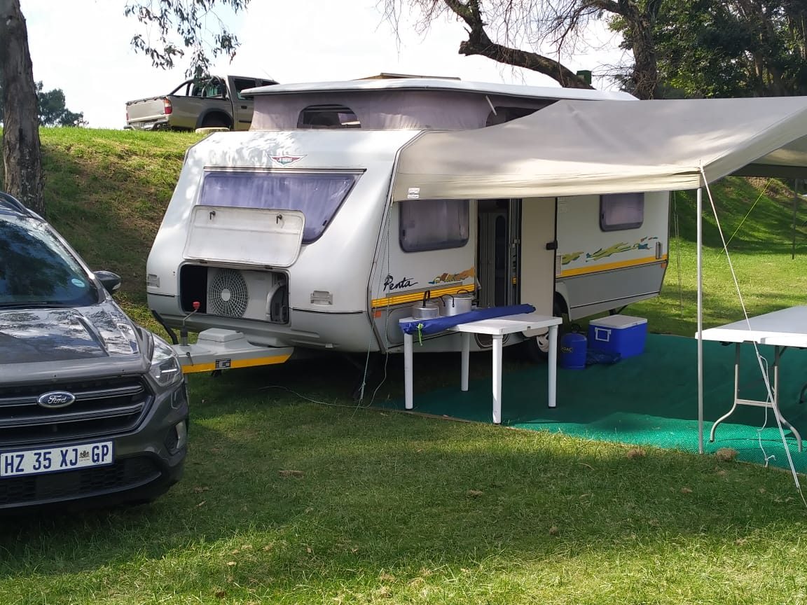 Camper trailer parked at a scenic South African destination